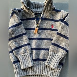 Cowl neck boys Ralph Lauren half zip sweater 18 months